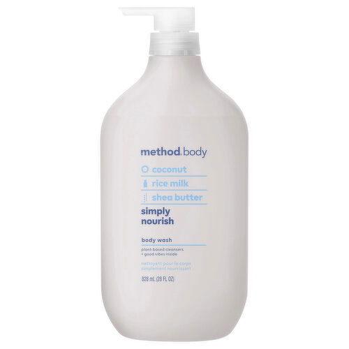 Method Body Wash, Simply Nourish, Coconut/Rice Milk/Shea Butter