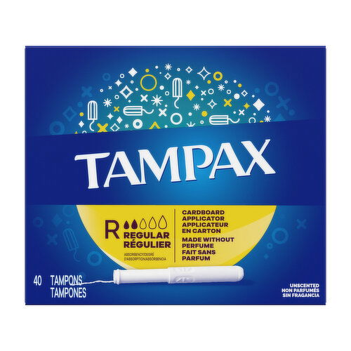 Tampax Tampax Cardboard Tampons Regular Absorbency, 40 Ct