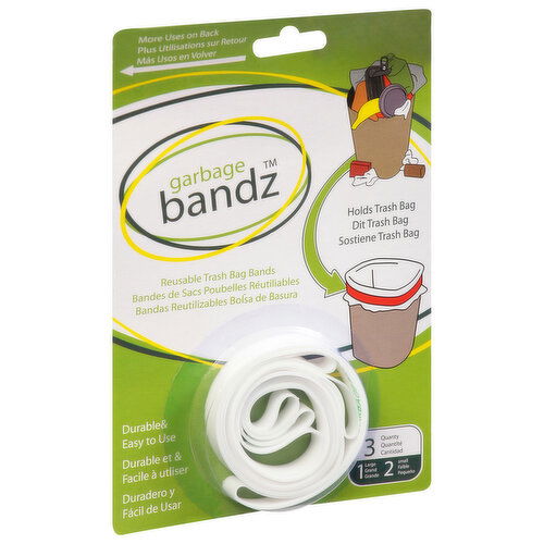 Garbage Bandz Trash Bag Bands, Reusable