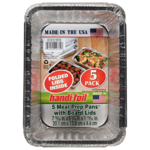 Handi-Foil Meal Prep Pans with Board Lids