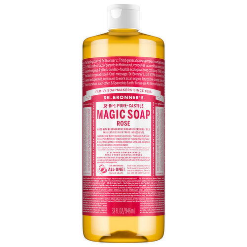 Dr. Bronner's 18-in-1 Pure-Castile Rose Magic Soap