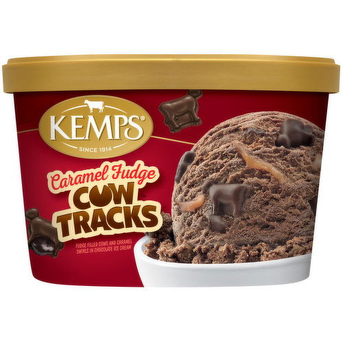 Kemps Caramel Fudge Cow Tracks Ice Cream