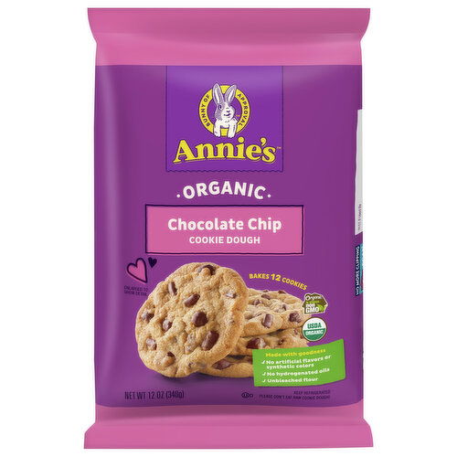 Annie's Cookie Dough, Organic, Chocolate Chip