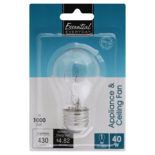 Essential Everyday Light Bulb, Appliance & Ceiling Fan