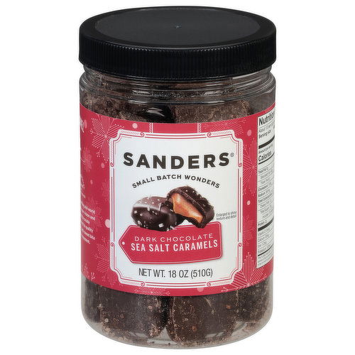 Sanders Sea Salt Caramels, Dark Chocolate