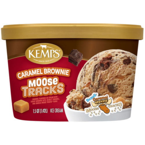 Kemps Caramel Brownie Moose Tracks Ice Cream