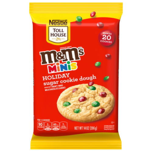 Toll House M&M's Sugar Cookie Dough, Holiday, Minis