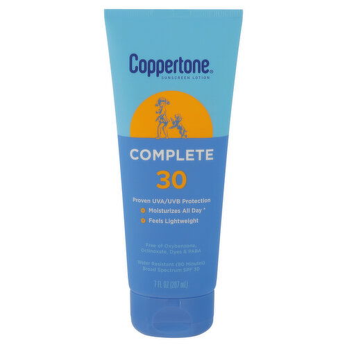 Coppertone Complete Sunscreen Lotion, Broad Spectrum SPF 30