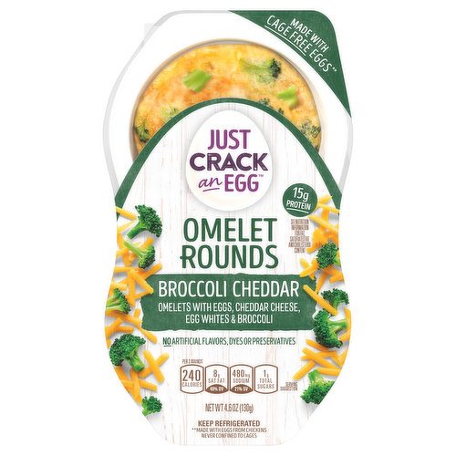 Just Crack an Egg Omelet Rounds, Broccoli Cheddar