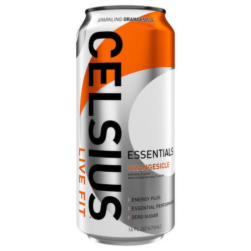 Celsius Live Fit Essentials Zero Sugar Orangesicle Energy Drink