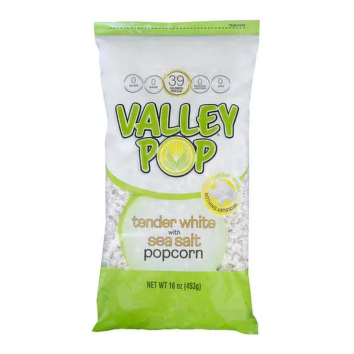 Valley Pop Tender White with Sea Salt Popcorn