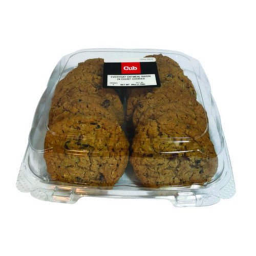 Cub Bakery Oatmeal Raisin Cookies, 24 Count