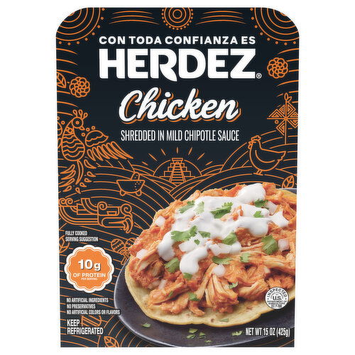 Herdez Chicken Shredded in Mild Chipotle Sauce