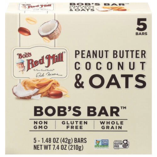 Bob's Red Mill Bob's Bar, Peanut Butter Coconut & Oats