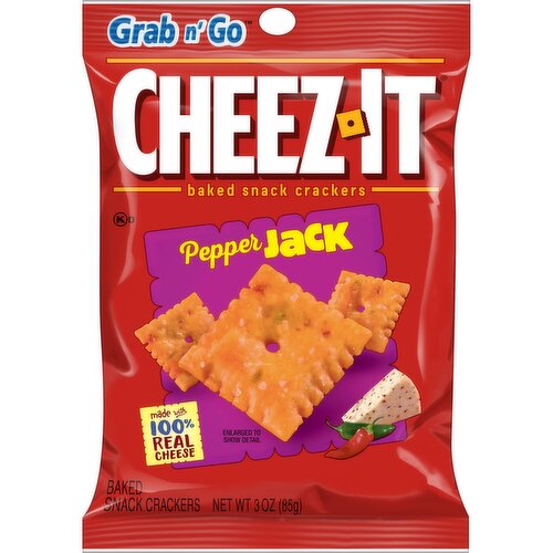 Cheez-It Grab n' Go Cheese Crackers, Pepper Jack, Grab and Go