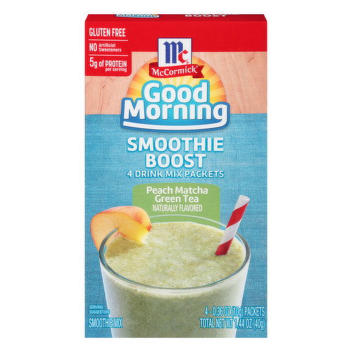 McCormick Good Morning Peach Matcha Green Tea Smoothie Boost Mix