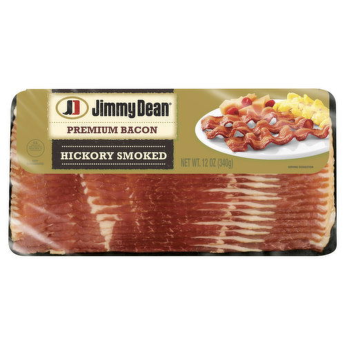 Jimmy Dean Premium Hickory Smoked Bacon, 12 oz.