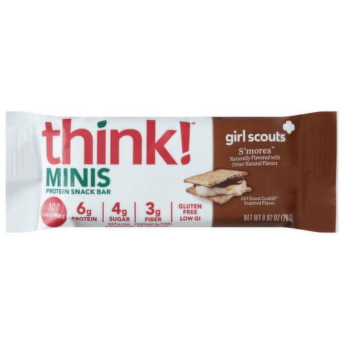 Think! Protein Snack Bar, Girl Scouts S'mores, Minis