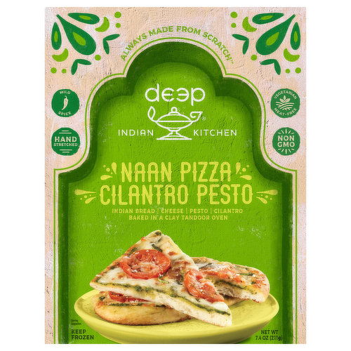 Deep Indian Kitchen Naan Pizza, Cilantro Pesto, Mild Spice