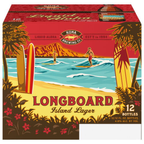 Kona Brewing Co Beer, Island Lager, Longboard