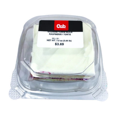 Cub Rasberry Torte Gourmet Cake Slice