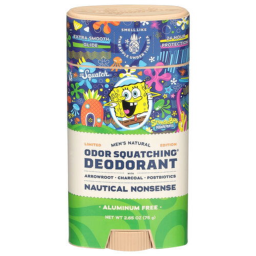Dr. Squatch Men's Natural Odor Squatching Aluminum Free Nautical Nonsense Deodorant