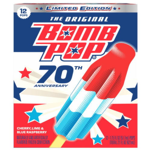 Bomb Pop The Original Cherry, Lime & Blue Raspberry Pops