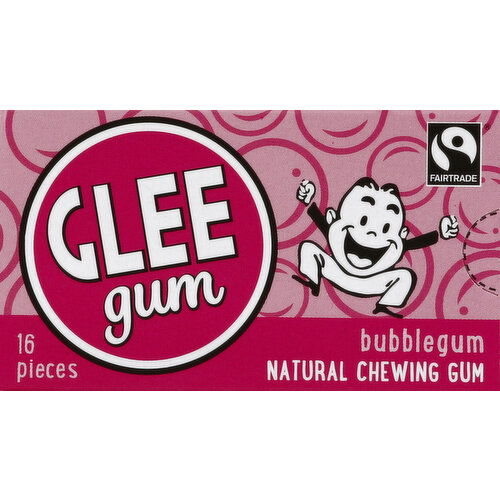 Glee Gum Chewing Gum, Natural, Bubblegum