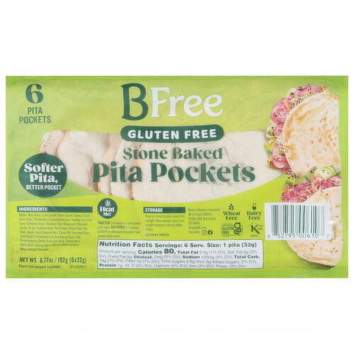 BFree Pita Pockets, Gluten Free, Stone Baked