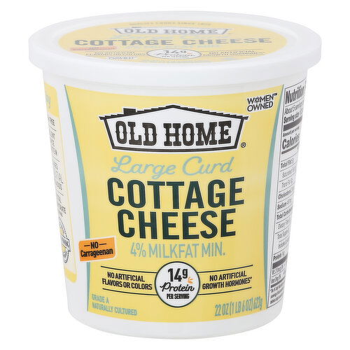 Old Home Cottage Cheese, 4% Milkfat Minimum, Large Curd