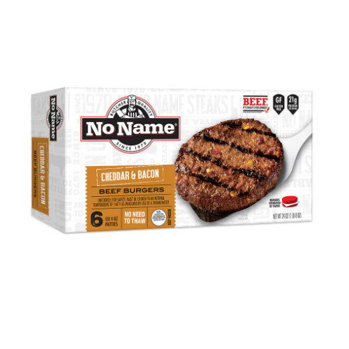 No Name Bacon Cheddar Steakhouse Burgers