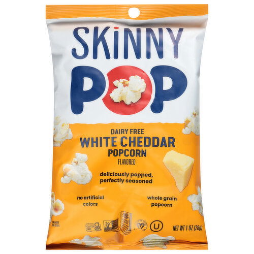 SkinnyPop Dairy Free White Cheddar Flavored Popcorn