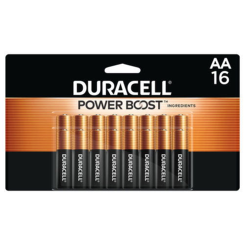 Duracell Power Boost Batteries, Alkaline, AA, 1.5 V