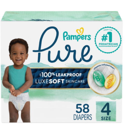 Pampers Pure Protection Pampers Pure Diapers, Size 4, 58