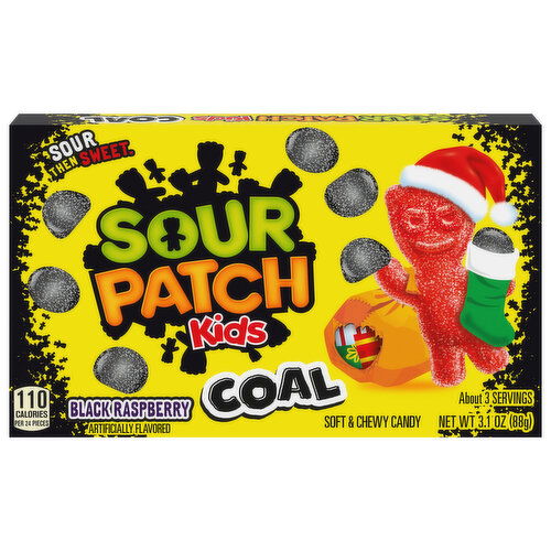 Sour Patch Kids Candy, Soft & Chewy, Black Raspberry, Coal