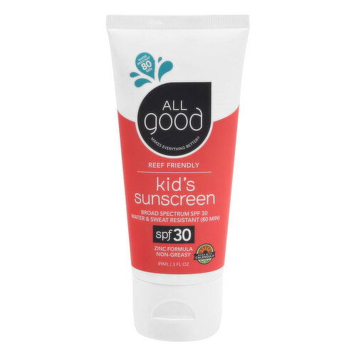 All Good Sunscreen, Kid's, Broad Spectrum SPF 30