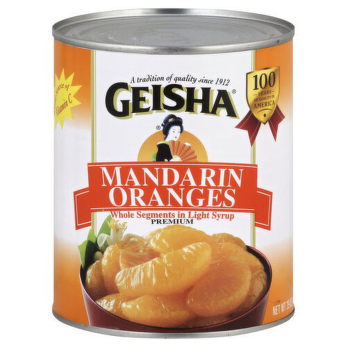 Geisha Mandarin Oranges, in Light Syrup, Whole Segments