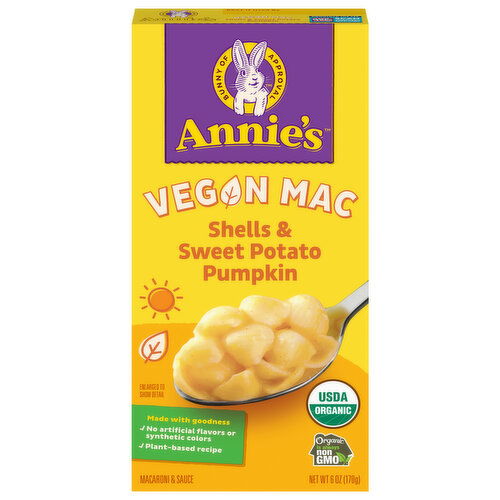 Annie's Macaroni & Sauce, Shells & Sweet Potato Pumpkin