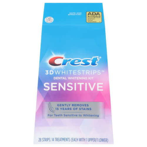 Crest  3D Whitestrips Dental Whitening Kit, Sensitive