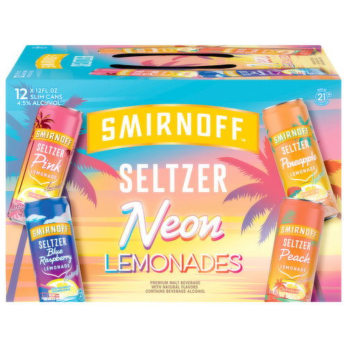 Smirnoff Seltzer, Lemonades, Neon