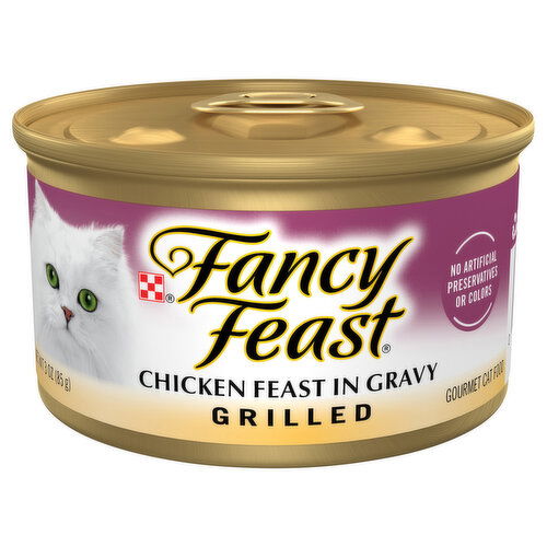 Fancy Feast Cat Food, Gourmet, Chicken Feast in Gravy, Grilled