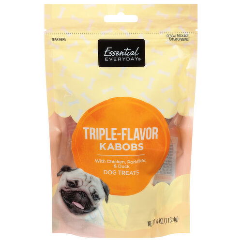 Essential Everyday Dog Treats, Triple-Flavor, Kabobs