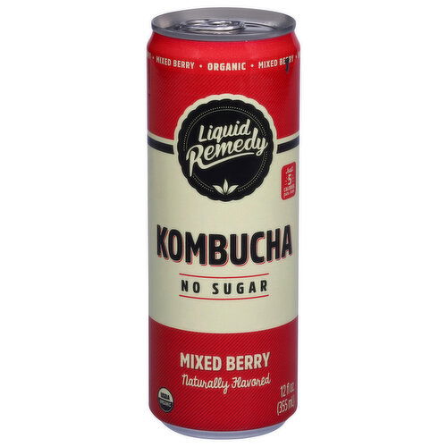 Liquid Remedy Kombucha, No Sugar, Mixed Berry