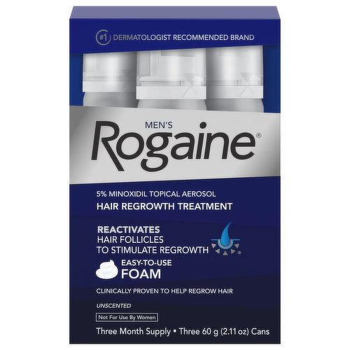 Rogaine Hair Regrowth Treatment, Unscented, Men's