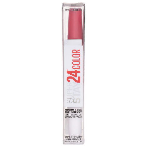 Maybelline Super Stay Lip Color/Balm Topcoat, 24 Color, 035 Keep It Red