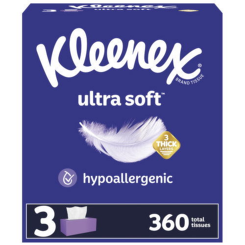 Kleenex Ultra Soft Tissues, 3-Ply