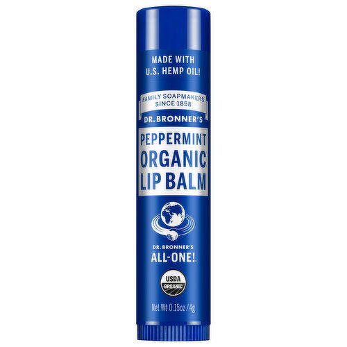 Dr. Bronner's Lip Balm, Organic, Peppermint