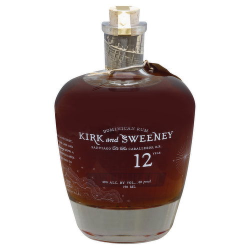 Kirk and Sweeney Rum, Dominican, 12 Year