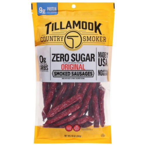 Tillamook Country Smoker Smoked Sausages, Zero Sugar, Original