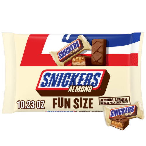 Snickers SNICKERS Almond Fun Size Chocolate Candy Bars, 10.23 oz Bag